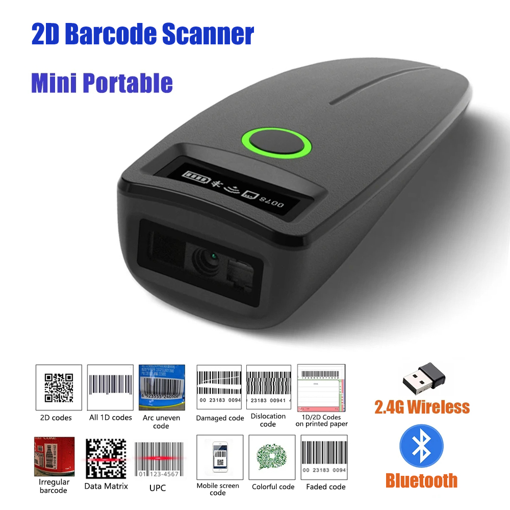 Document Scanner Portable - Scanner de codes-barres 2D W7 Mini