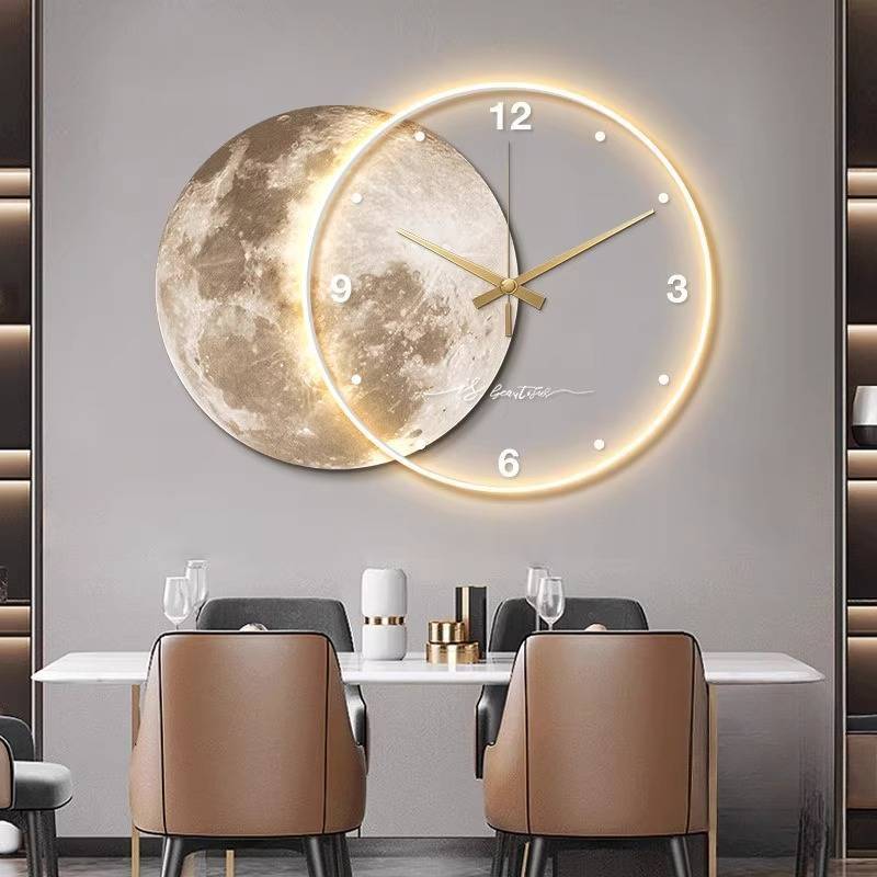 Home Office Interior Design - Horloge murale de luxe Vintage pour