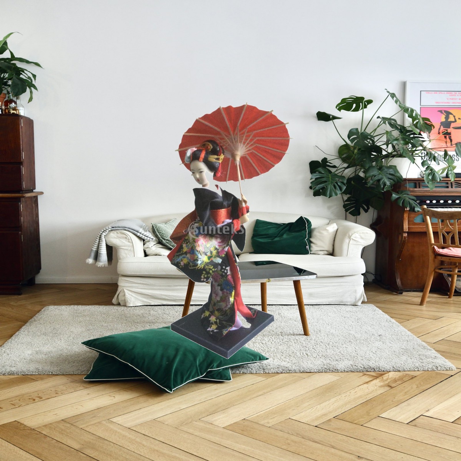 Home Office Japandi - Figurine décorative Geisha japonaise en résine