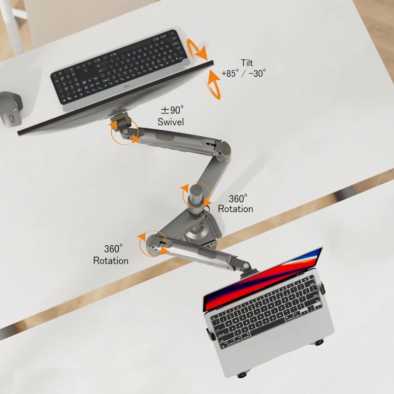 Monitor Arm Dual - Support pour ordinateur portable combiné 2