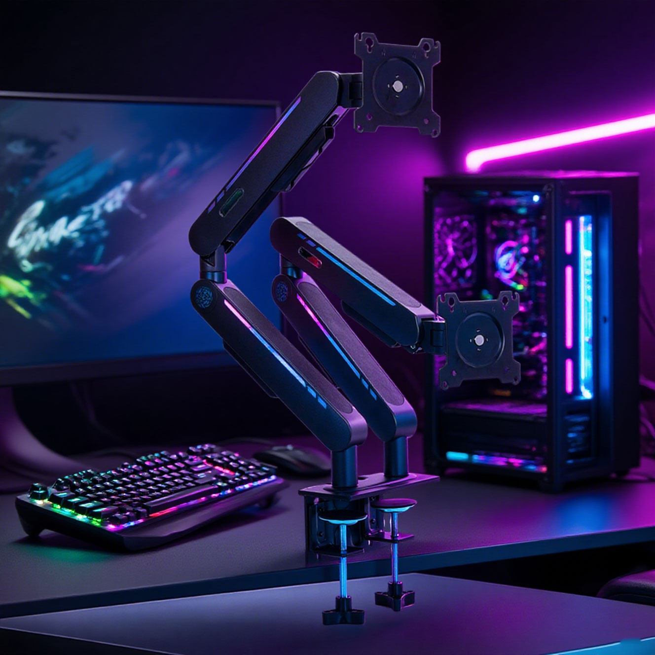 Monitor Arm Dual - Nouvel arrivage : Support de bureau
