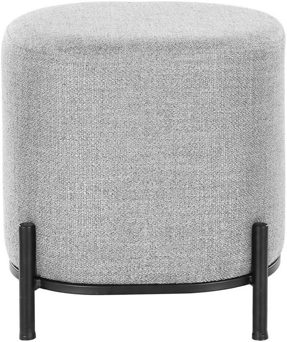 Home Office In Living Room - **/Ottoman, repose-pieds rond, Pouf de salon,