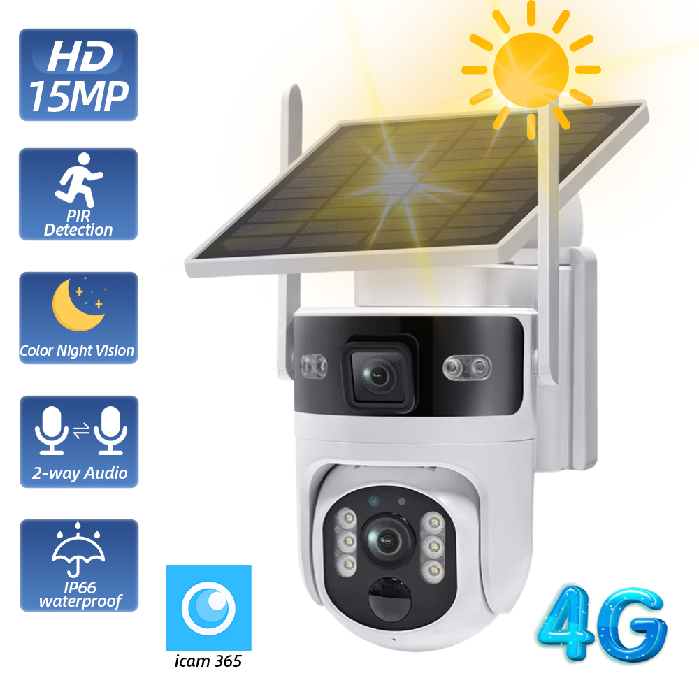 Home Office Pay - Caméra de sécurité solaire PTZ sans