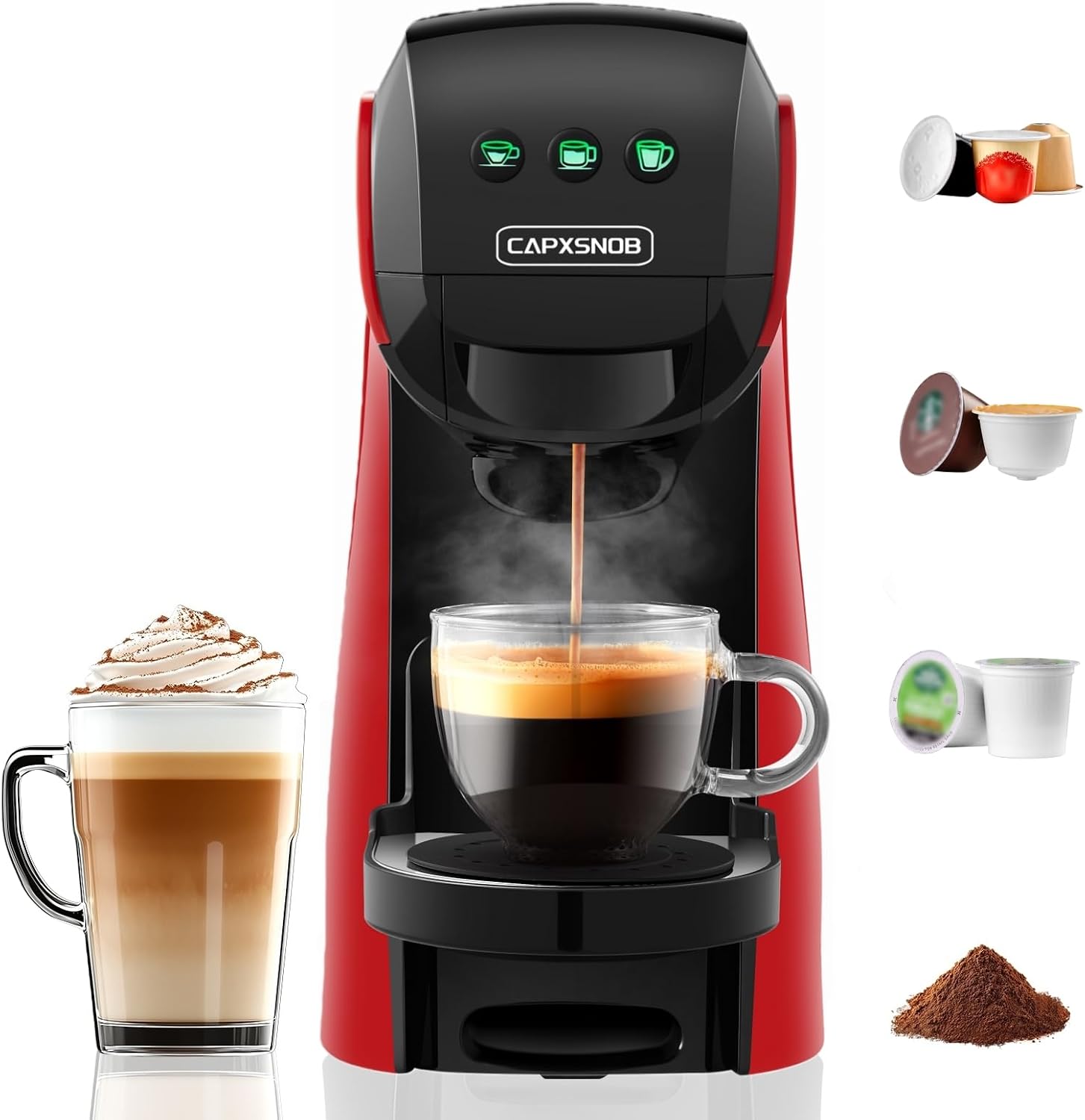 Home Office Size - Machine à café et expresso 4-en-1,