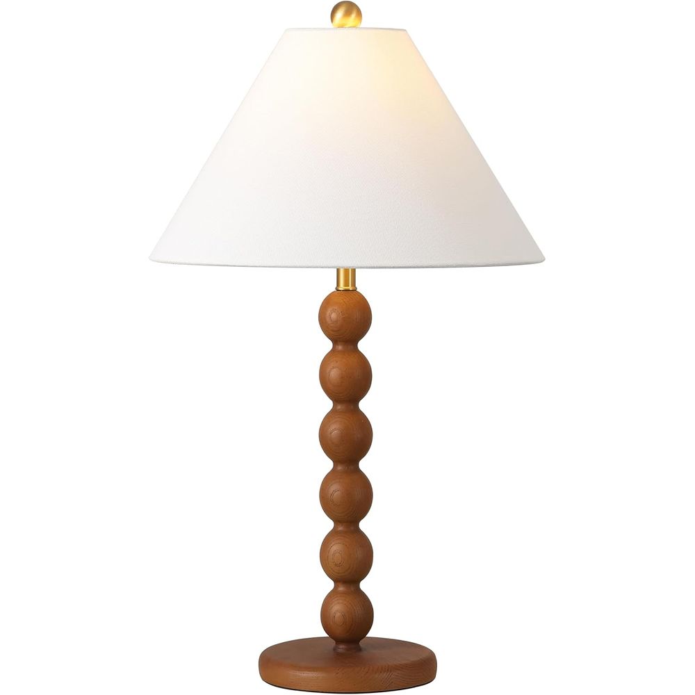 Home Office In Living Room - Lampe de table en résine marron