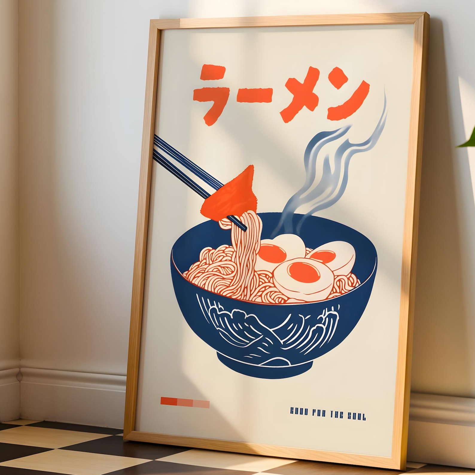 Home Office Japandi - Impressions sur toile de ramen japonais