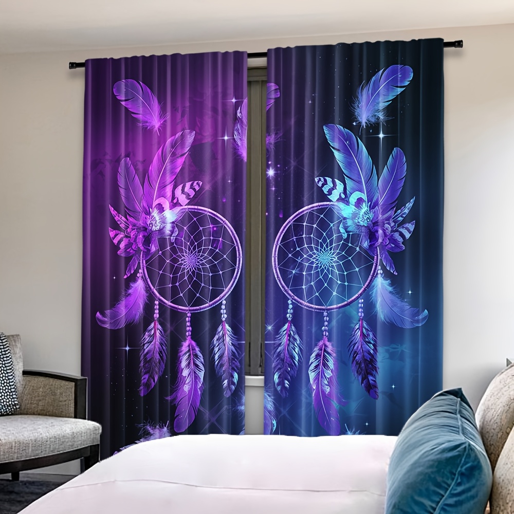 Rideaux attrape-rêves violets, - Home Office Interior Design avis et prix