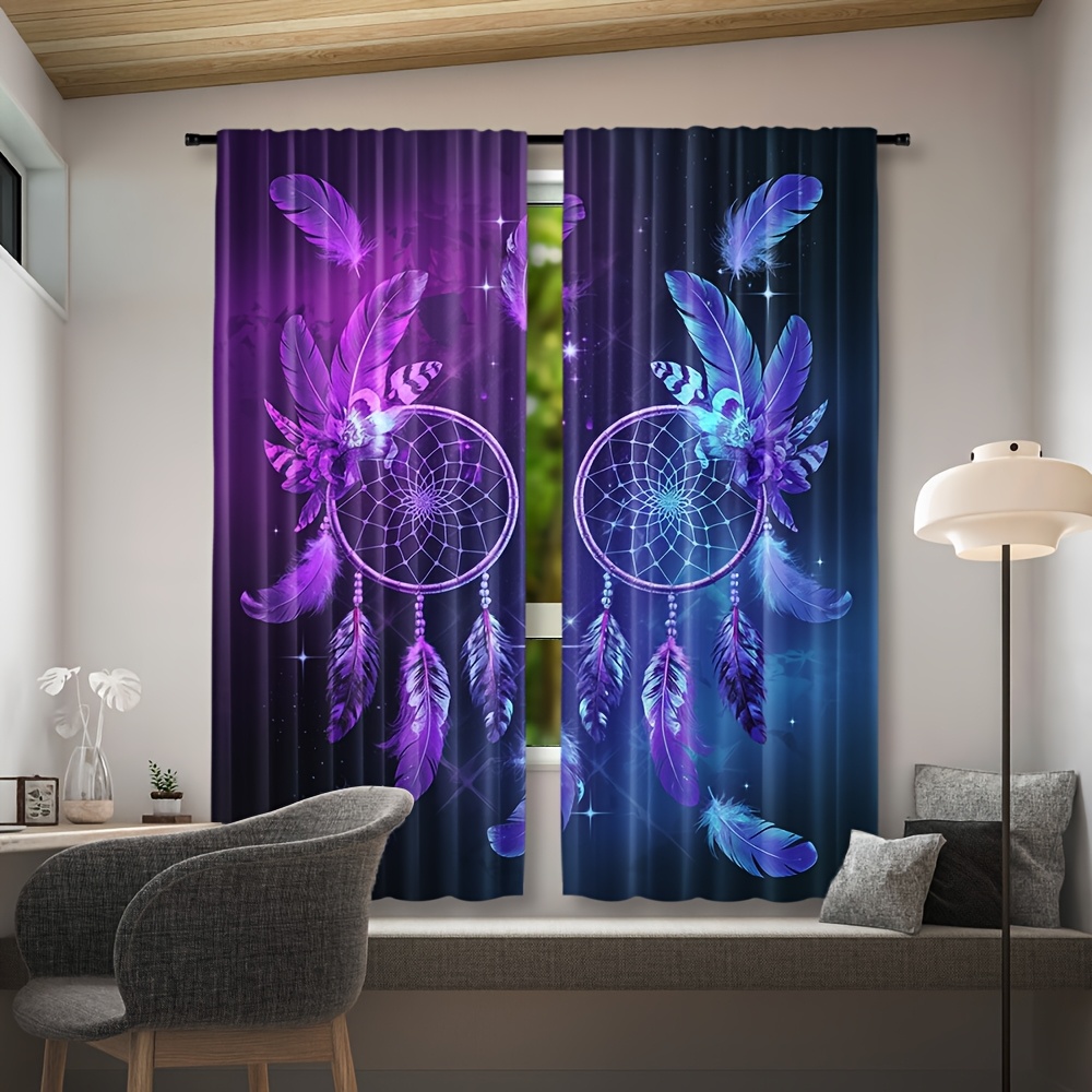 Rideaux attrape-rêves violets, - Home Office Interior Design avis et prix