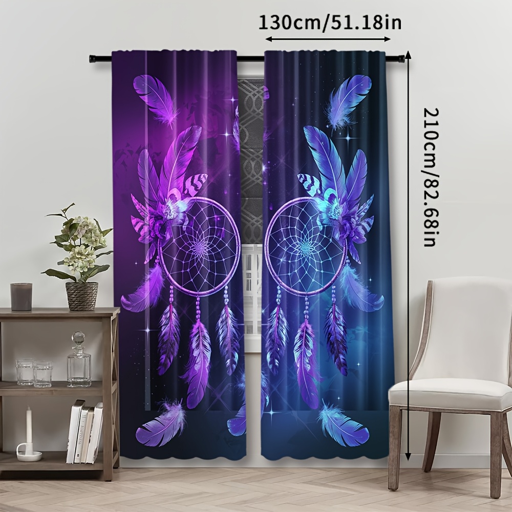 Rideaux attrape-rêves violets, - Home Office Interior Design avis et prix