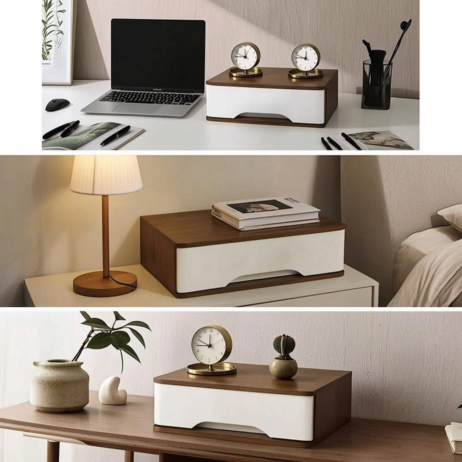 Boîte de rangement en bois pou - Home Office Desk With Drawers avis et prix