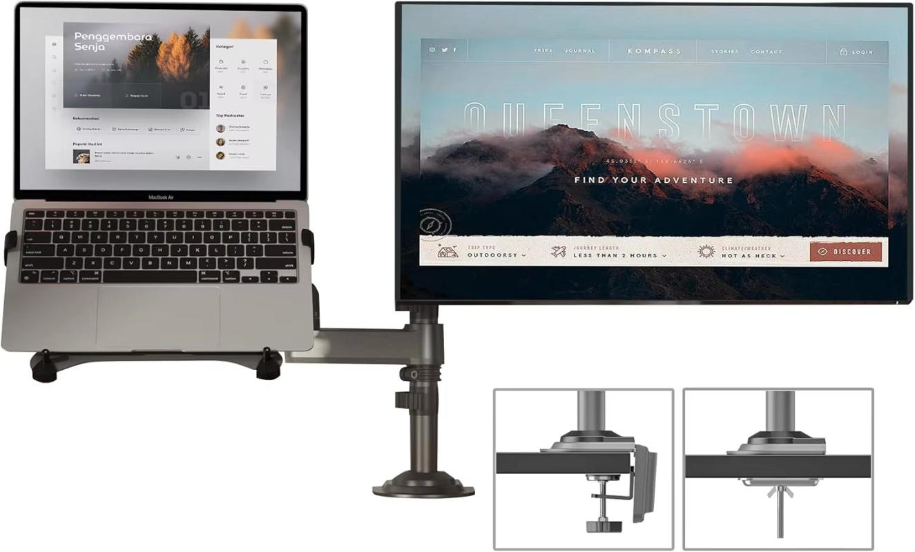 Support pour ordinateur portab - Monitor Arm Dual avis et prix