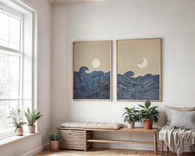 Lot de 2 impressions murales s - Home Office Japandi avis et prix
