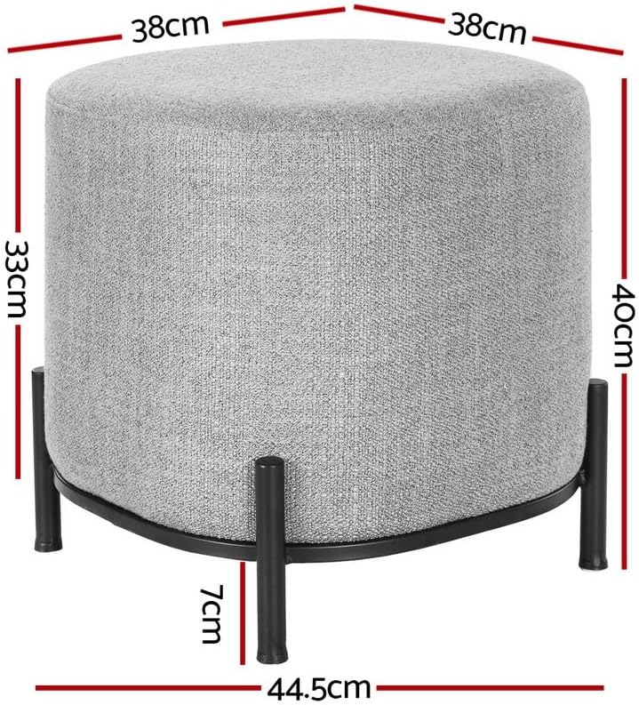 **/Ottoman, repose-pieds rond, - Home Office In Living Room avis et prix