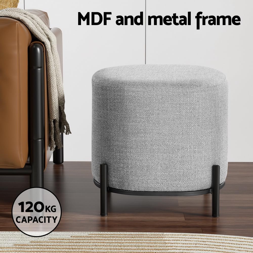 **/Ottoman, repose-pieds rond, - Home Office In Living Room avis et prix