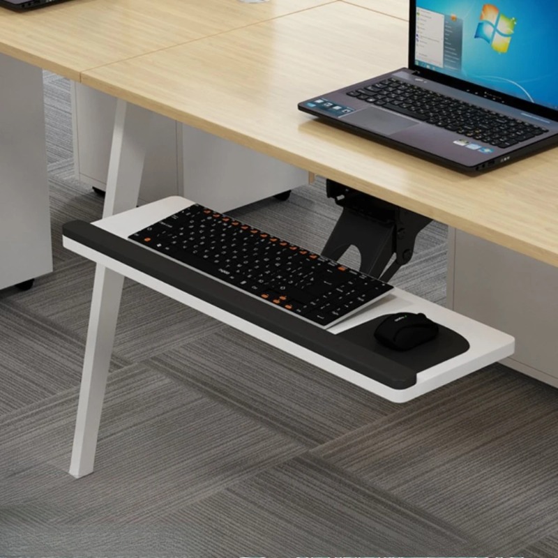 Plateau de clavier coulissant  - Home Office Desk With Drawers avis et prix