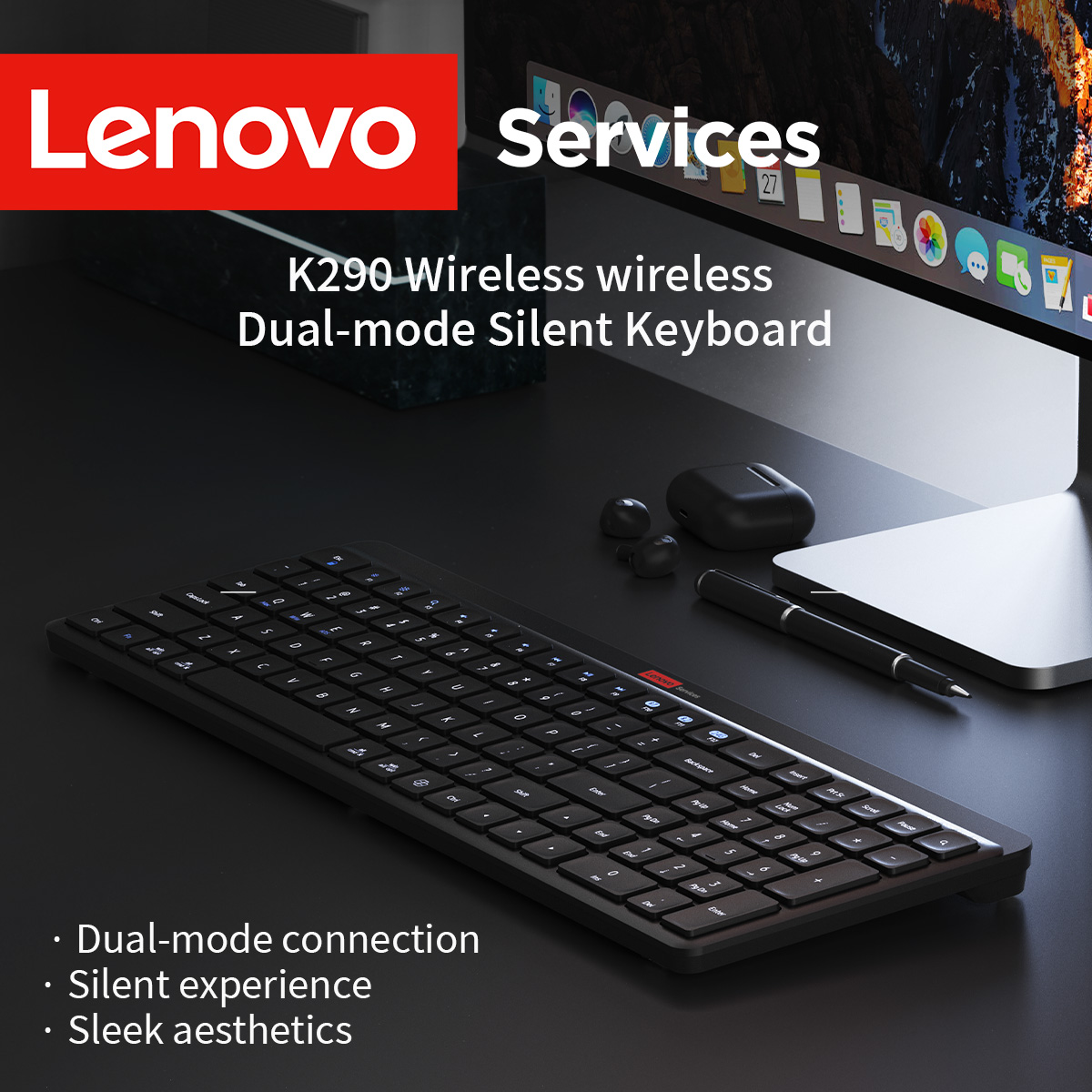 Clavier sans fil Lenovo à doub - Home Office Uk Number avis et prix