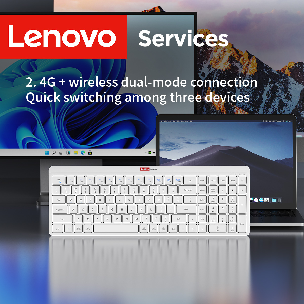 Clavier sans fil Lenovo à doub - Home Office Uk Number avis et prix
