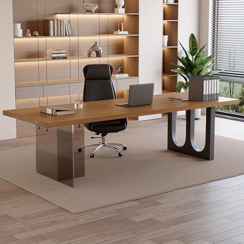Bureau flottant en bois et acr - Home Office In Living Room avis et prix