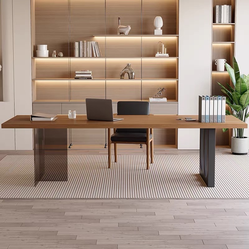 Bureau flottant en bois et acr - Home Office In Living Room avis et prix