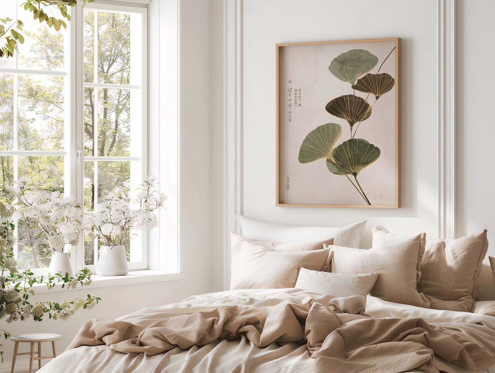 Impression sur toile de feuill - Home Office Japandi avis et prix