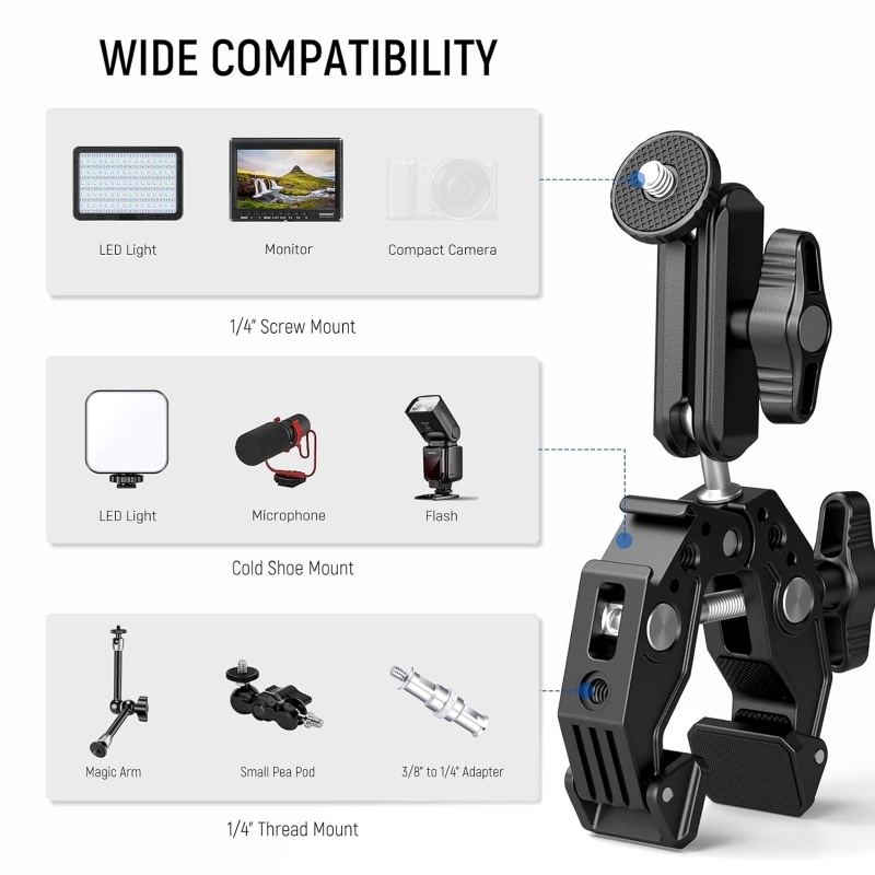 Pince universelle en aluminium - Monitor Arm Dual avis et prix