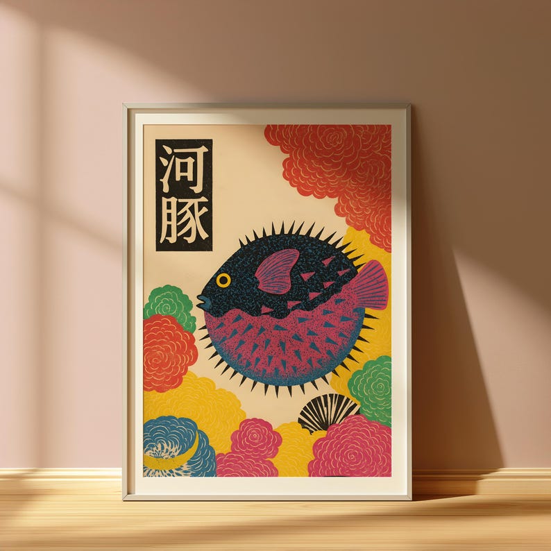 Impression sur toile de poisso - Home Office Japandi avis et prix