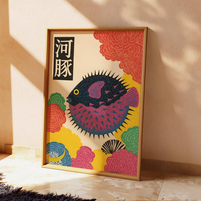 Impression sur toile de poisso - Home Office Japandi avis et prix