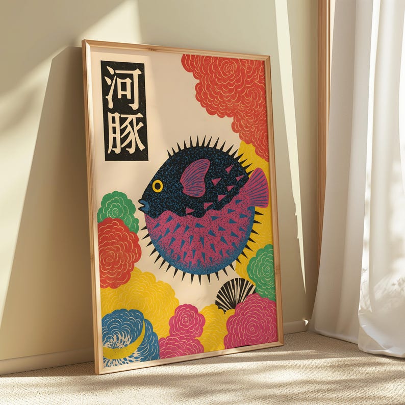 Impression sur toile de poisso - Home Office Japandi avis et prix