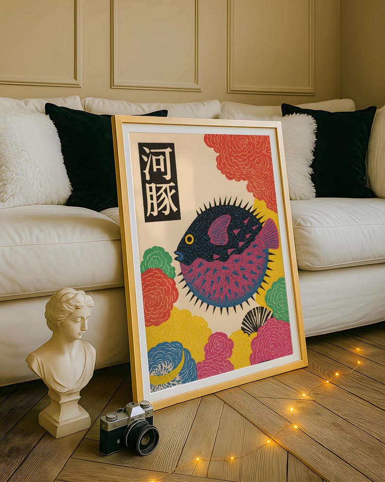 Impression sur toile de poisso - Home Office Japandi avis et prix