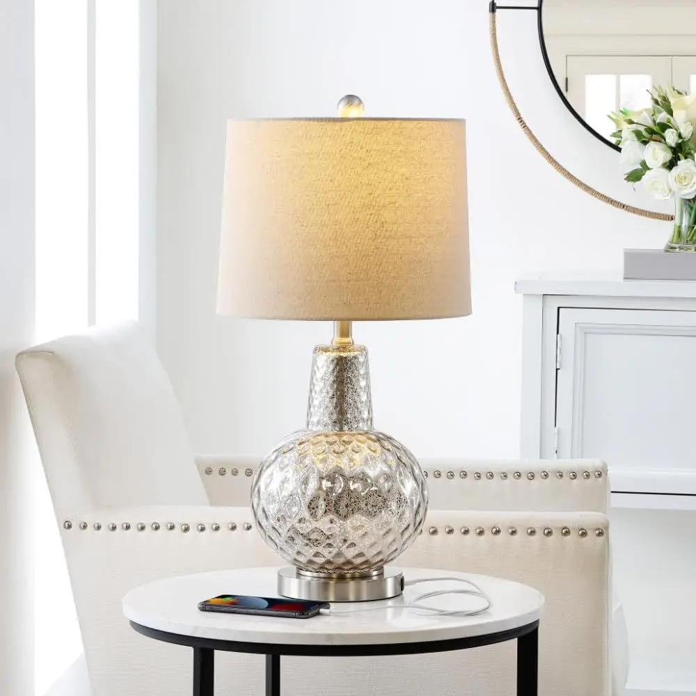 Lampe de table LED argentée/iv - Home Office In Living Room avis et prix